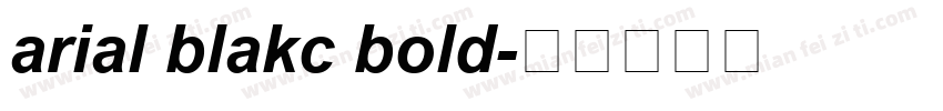 arial blakc bold字体转换